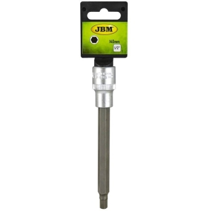 1 / 2" PADRUNOTSIK PIKK KUUSKANT HEX 5MM. 140MM SATIN CR-VAN. RIPUTUSPAKEND JBM
