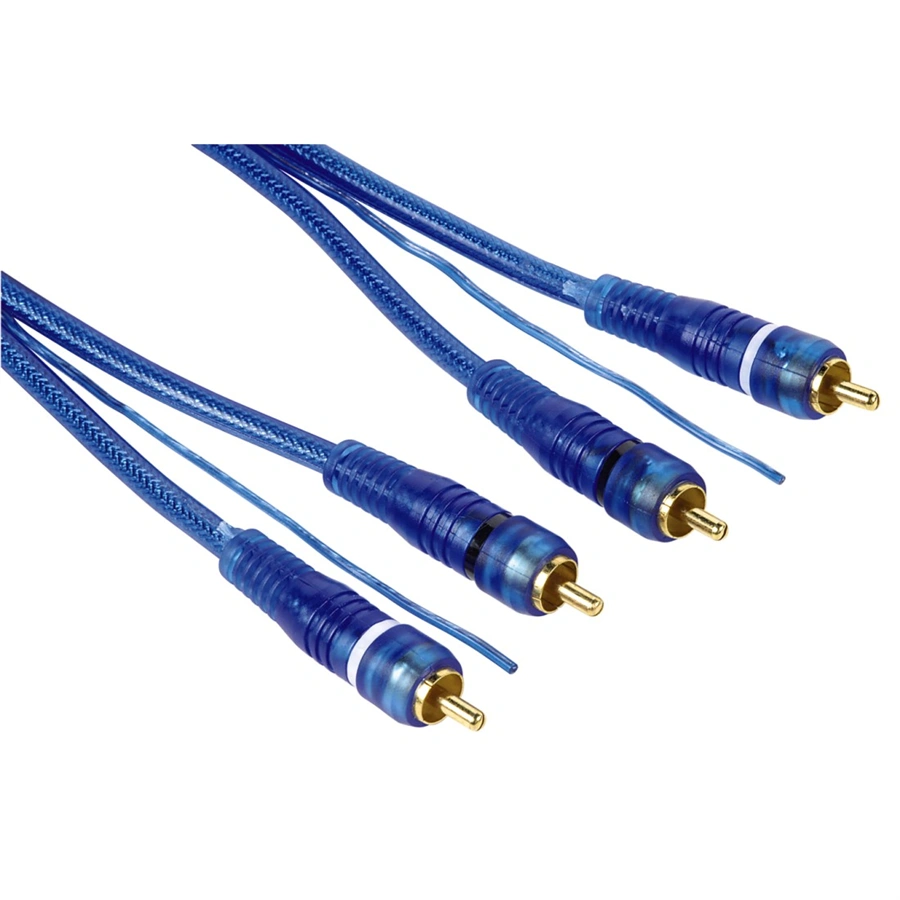 Hama 00062417 RCA Cable, 2 plugs - 2 plugs with remote line, 5m blue