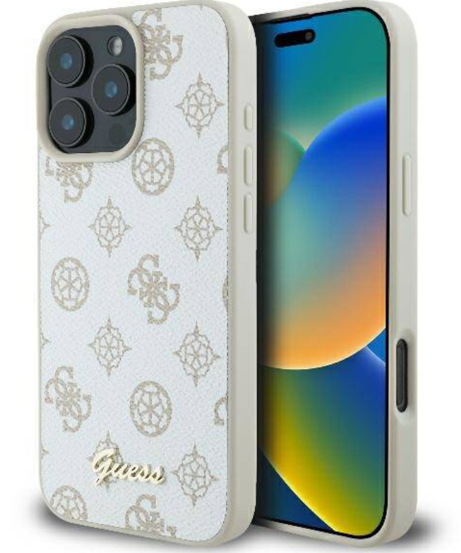 Guess Peony Script Logo MagSafe Case Защитный Чехол для Apple iPhone 16 Pro Max