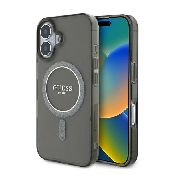 Guess IML Glitter Circle MagSafe Case Защитный Чехол для Apple iPhone 16