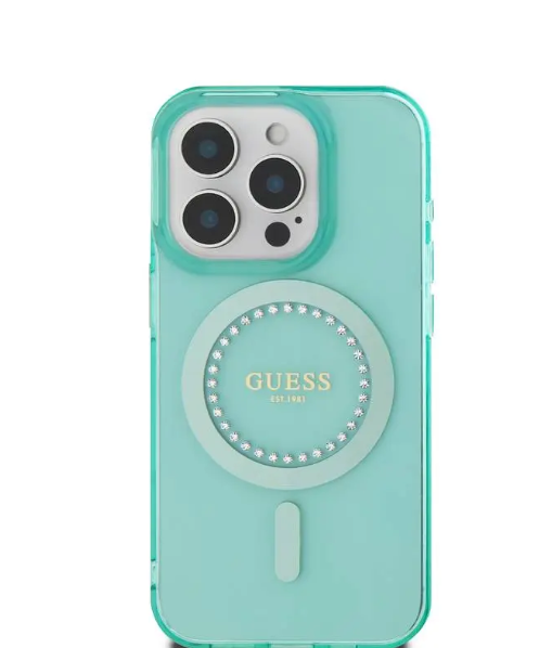 Guess IML Rhinestones MagSafe Case for Apple iPhone 16 Pro