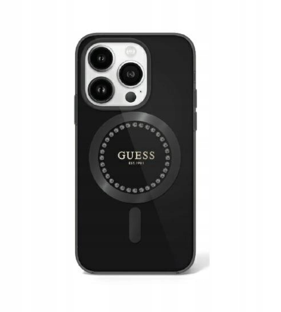 Guess IML Rhinestones MagSafe Case for Apple iPhone 16