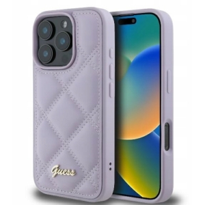 Guess Quilted Metal Logo Case Защитный Чехол для Apple iPhone 16 Pro Max