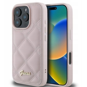 Guess Quilted Metal Logo Case Защитный Чехол для Apple iPhone 16 Pro Max