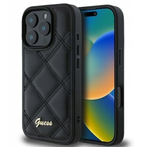 Guess Quilted Metal Logo Case Защитный Чехол для Apple iPhone 16 Pro Max