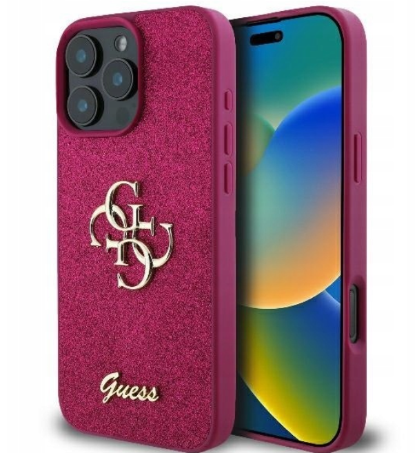 Guess Fixed Glitter Big 4G Case for Apple iPhone 16 Pro Max