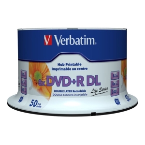 Verbatim 97693  Matrices DVD+R / DL / 8.5 GB / 50pcs