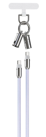 Devia 2in1 Lanyard 60W USB-C - USB-C Cable 1.2m