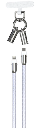 Devia 2in1 Lanyard 27W USB-C - Lightning Кабель 1.2m