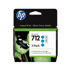 INK CARTRIDGE CYAN NO.712/3PACK 3ED77A HP