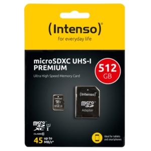 Intenso microSDXC Class 10 UHS-I Memory Card 512GB