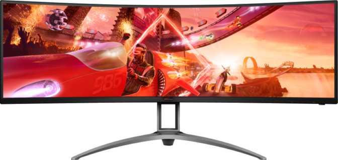 LCD Monitor | AOC | AG493QCX | 48.8" | Gaming/Curved | Panel VA | 3840x1080 | 32:9 | 144Hz | 4 ms | Speakers | Swivel | Height adjustable | Tilt | Colour Black | AG493QCX