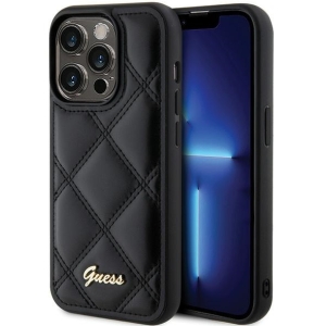 Guess Quilted Metal Logo Case for Apple iPhone 15 Pro Max