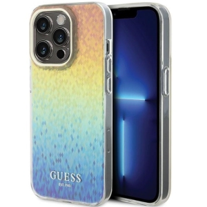 Guess IML Faceted Mirror Disco Iridescent Case Защитный Чехол для iPhone Apple 15 Pro Max