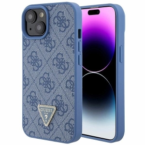 Guess PU Leather 4G Triangle Strass Case Защитный Чехол для iPhone 15