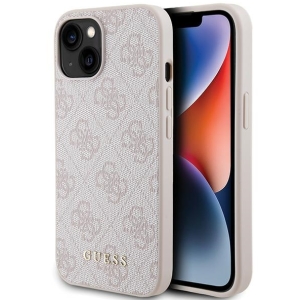 Guess PU 4G Metal Logo Case Защитный Чехол для Apple iPhone 15 Plus