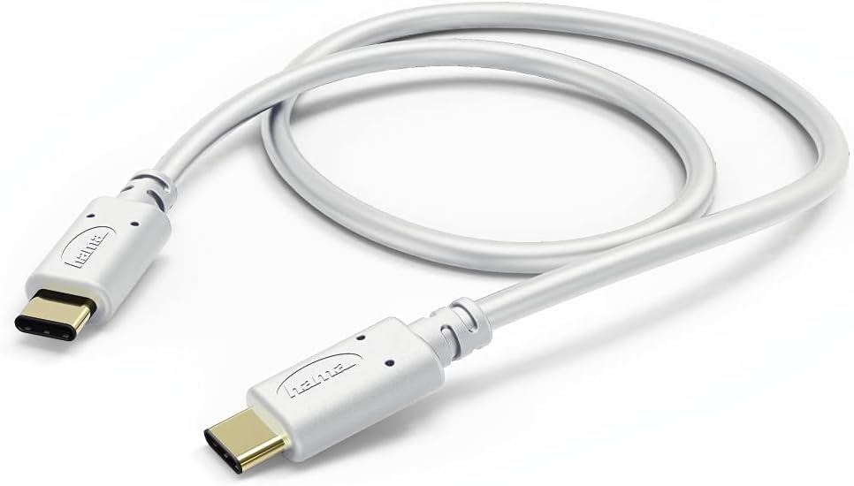 Hama 00183328 Charging/Data Cable, USB Type-C - USB Type-C 1.5m White