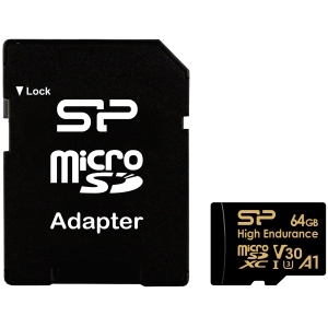 Silicon Power mälukaart microSDXC 64GB High Endurance + adapter