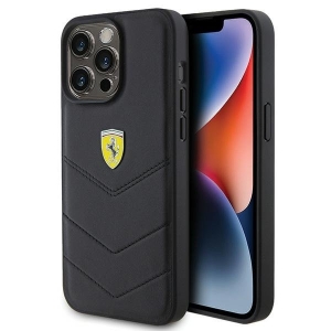 Ferrari Quilted Metal Logo Back Case Защитный Чехол для Apple iPhone 15 Pro Max