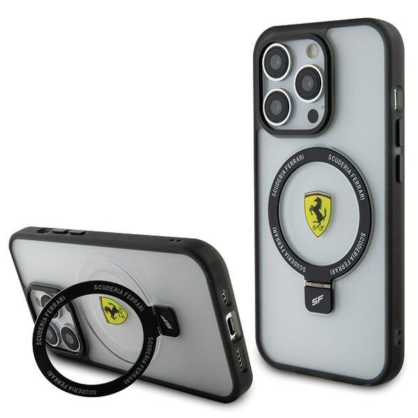 Ferrari Ring Stand MagSafe Back Case Защитный Чехол для Apple iPhone 15 Pro