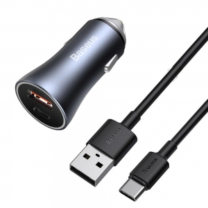 MOBILE CHARGER CAR 40W/DARK GRAY TZCCJD-0G BASEUS