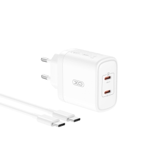 XO CE08 PD Wall charger 50W 2x USB-C + USB-C cable