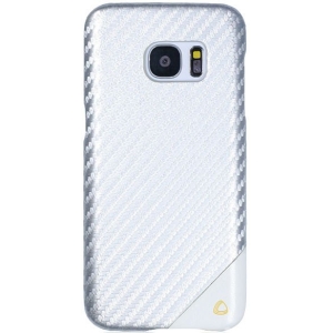 Occa Carbon Back Case Plastic Case for Samsung G935 Galaxy S7 Edge Silver