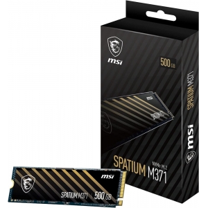 SSD | MSI | SPATIUM M371 | 500GB | M.2 | PCIE | NVMe | 3D NAND | Write speed 1150 MBytes/sec | Read speed 2200 MBytes/sec | 2.15mm | TBW 110 TB | MTBF 1500000 hours | S78-440K160-P83