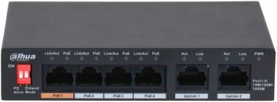 Switch | DAHUA | PFS3006-4GT-60 | 6x1000Base-T | PoE ports 4 | 60 Watts | PFS3006-4GT-60-V2