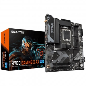 Mainboard | GIGABYTE | Intel B760 Express | LGA1700 | ATX | Memory DDR5 | Memory slots 4 | 2xPCI-Express 3.0 16x | 1xPCI-Express 4.0 16x | 3xM.2 | 1xHDMI | 1xDisplayPort | 5xUSB 2.0 | 2xUSB 3.2 | 1xUSB-C | 1xRJ45 | 6xAudio port | B760GAMINGXAX1.1