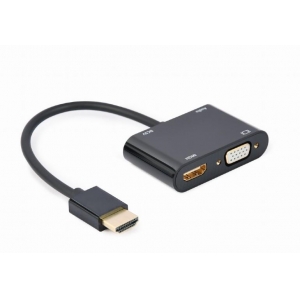 I/O ADAPTER HDMI TO HDMI/VGA/A-HDMIM-HDMIFVGAF-01 GEMBIRD