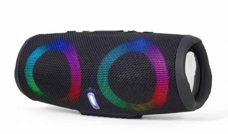 Portable Speaker | GEMBIRD | Black | Portable/Wireless | 1xAudio-In | 1xUSB 2.0 | 1xMicroSD Card Slot | Bluetooth | SPK-BT-LED-02