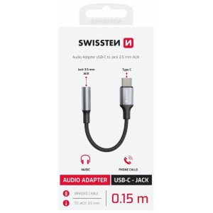 Swissten USB-C to Jack 3.5mm Audio Adapter 15cm