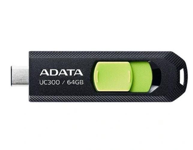 MEMORY DRIVE FLASH USB-C 64GB/ACHO-UC300-64G-RBK/GN ADATA