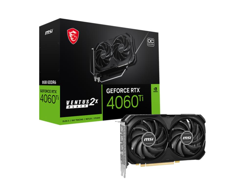 VGA PCIE16 RTX4060TI 8GB/4060TI VENT 2X BLACK 8G OC MSI