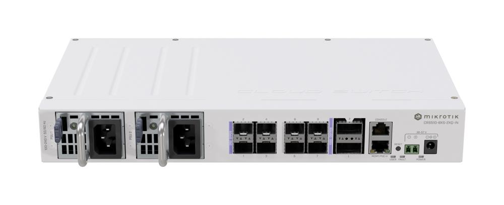 Switch | MIKROTIK | 10xSFP28 | 1xConsole | CRS510-8XS-2XQ-IN