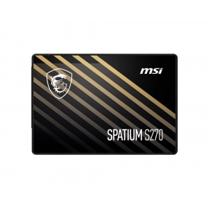 SSD | MSI | SPATIUM S270 | 960GB | SATA | 3D NAND | Write speed 450 MBytes/sec | Read speed 500 MBytes/sec | 2,5" | TBW 500 TB | MTBF 2000000 hours | S78-440P130-P83