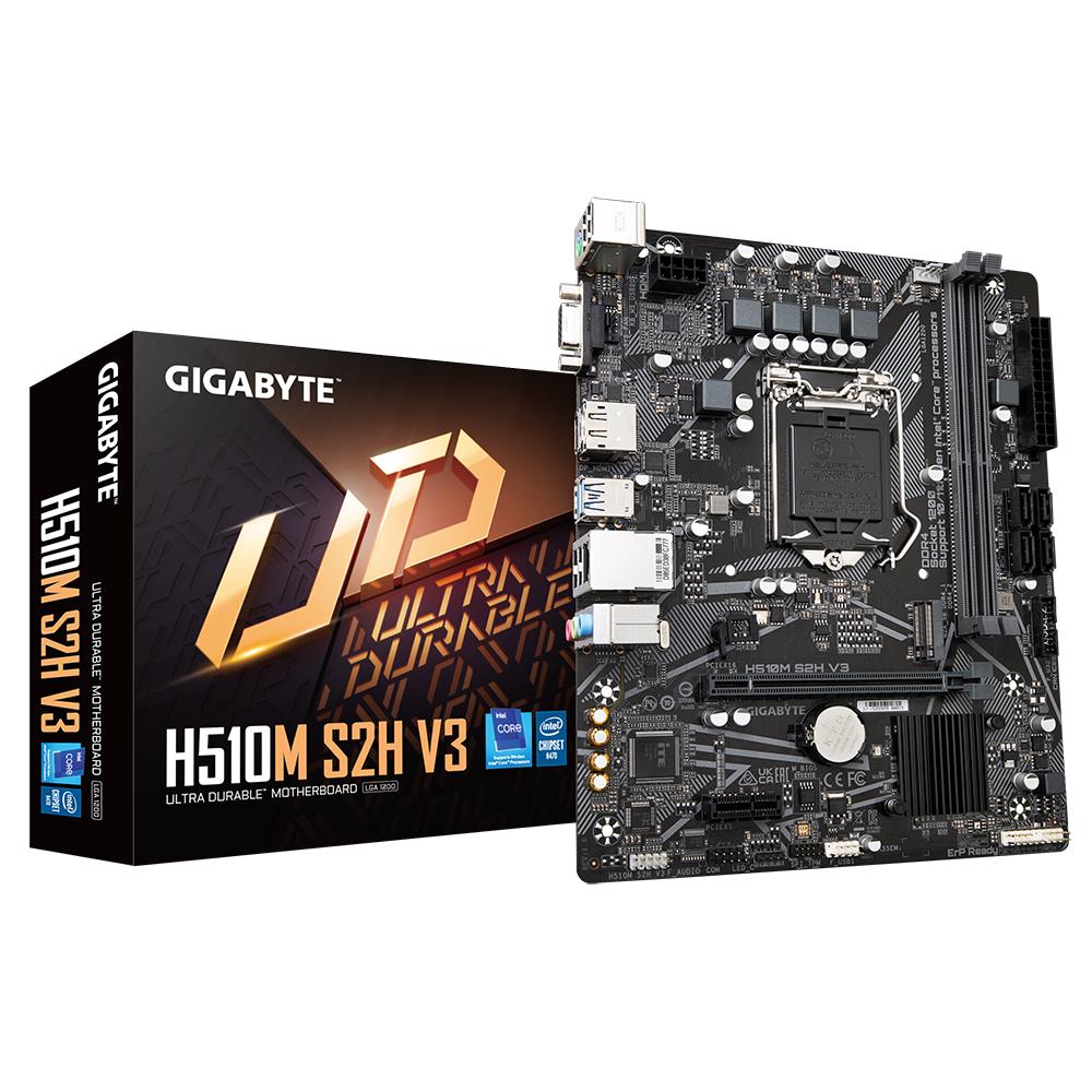 Mainboard | GIGABYTE | Intel H470 Express | LGA1200 | Micro-ATX | Memory DDR4 | Memory slots 2 | 1xPCI-Express 3.0 1x | 1xPCI-Express 3.0 16x | 1xM.2 | 1x15pin D-sub | 1xHDMI | 2xAudio-In | 1xAudio-Out | 4xUSB 2.0 | 2xUSB 3.2 | 2xPS/2 | 1xRJ45 | H510MS2HV