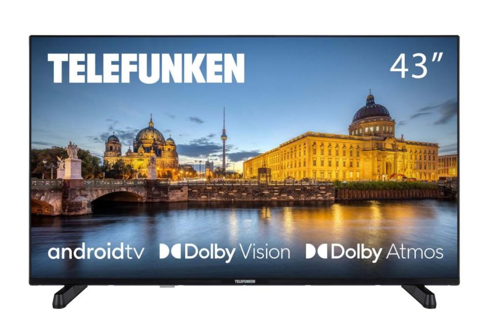 TV Set | TELEFUNKEN | 43" | 4K/Smart | 3840x2160 | Wireless LAN | Bluetooth | Android TV | 43UAG8030