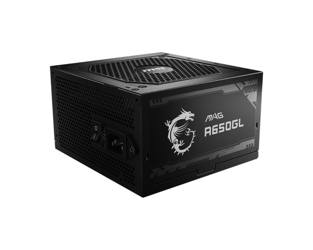 Power Supply | MSI | 650 Watts | Efficiency 80 PLUS GOLD | PFC Active | MTBF 1500000 hours | MAGA650GL