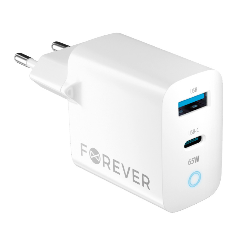 Forever TC-06 GaN Charger PD / QC / 1x USB-C / 1x USB / 65W