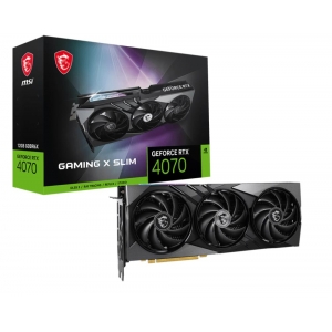 Graphics Card | MSI | NVIDIA GeForce RTX 4070 | 12 GB | GDDR6X | 192 bit | PCIE 4.0 16x | 1xHDMI | 3xDisplayPort | RTX4070GAMXSLIM12G