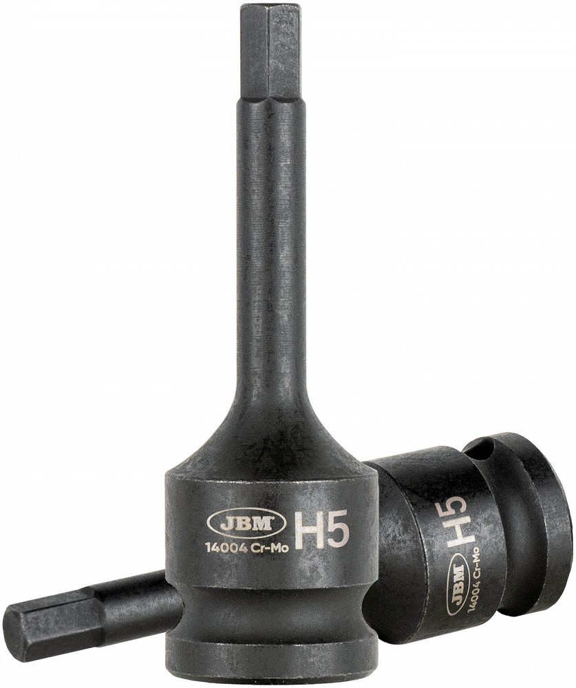 1 / 2" LÖÖKOTSIK KUUSKANT PIKK HEX 5MM / 78MM. CR-MO RIPUTUSPAKEND JBM