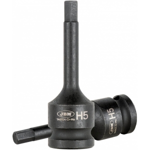 1 / 2" LÖÖKOTSIK KUUSKANT PIKK HEX 5MM / 78MM. CR-MO RIPUTUSPAKEND JBM