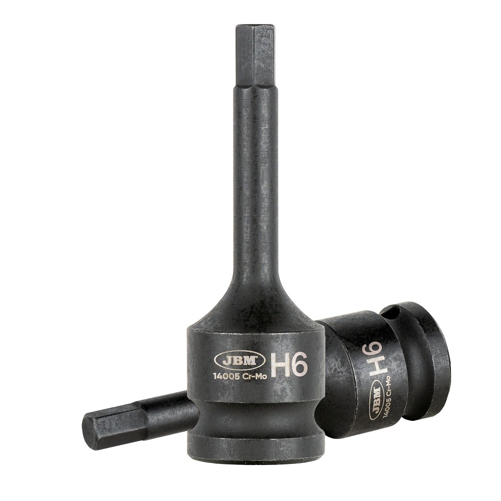 1 / 2" LÖÖKOTSIK KUUSKANT PIKK HEX 6MM / 78MM. CR-MO RIPUTUSPAKEND JBM