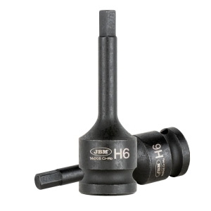 1 / 2" LÖÖKOTSIK KUUSKANT PIKK HEX 6MM / 78MM. CR-MO RIPUTUSPAKEND JBM