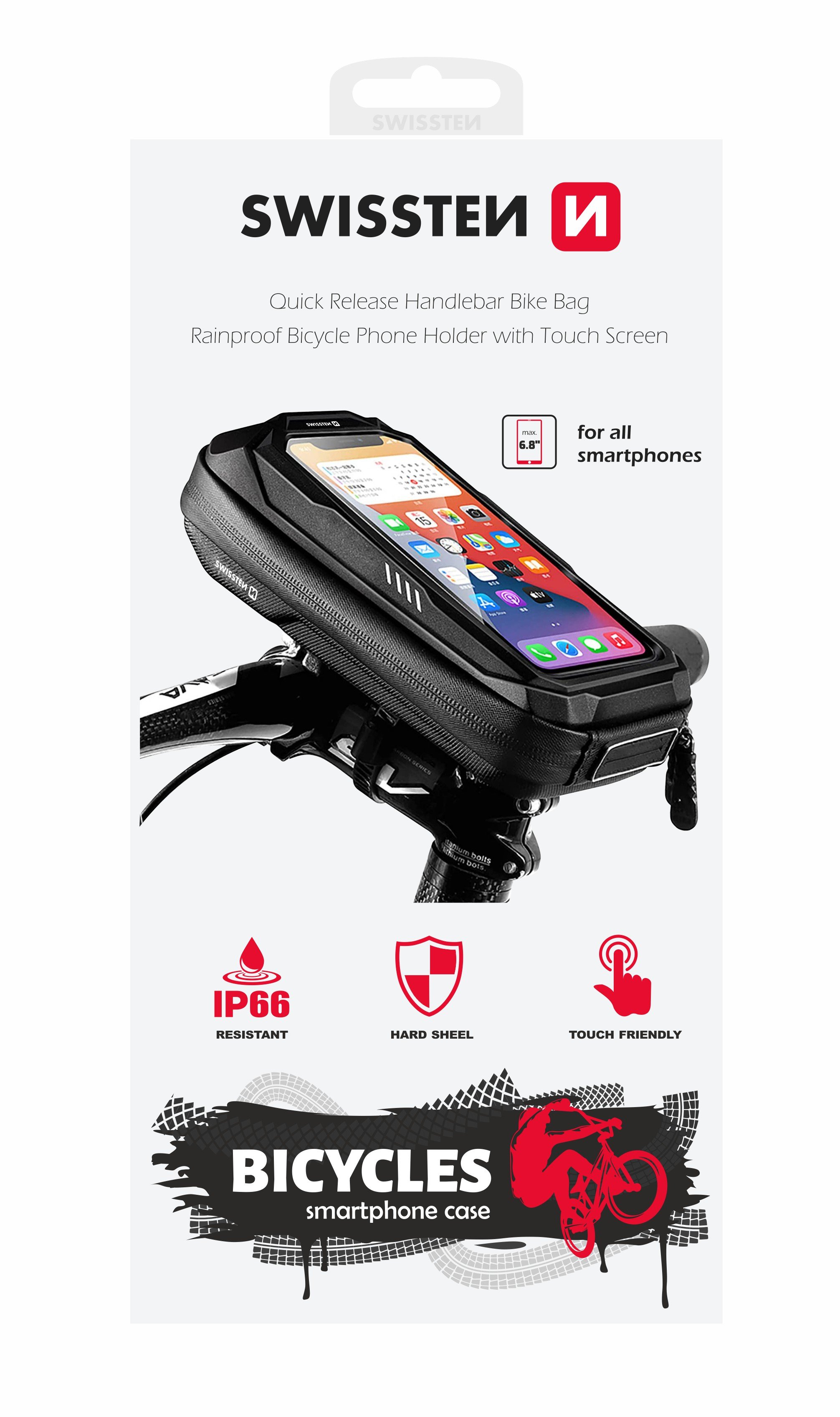 Swissten Waterproof Phone Holder for Bike