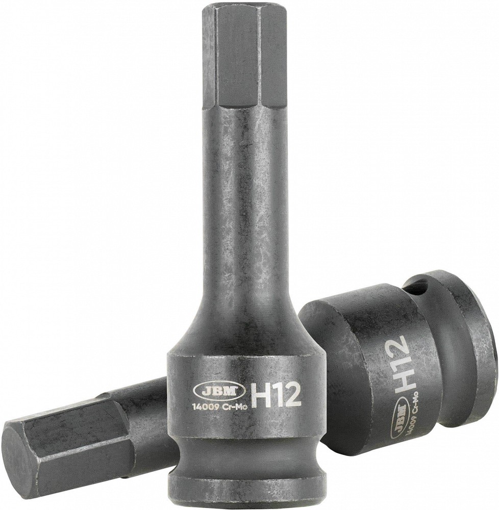 1 / 2" LÖÖKOTSIK KUUSKANT PIKK HEX 12MM / 78MM. CR-MO RIPUTUSPAKEND JBM