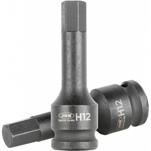 1 / 2" LÖÖKOTSIK KUUSKANT PIKK HEX 12MM / 78MM. CR-MO RIPUTUSPAKEND JBM