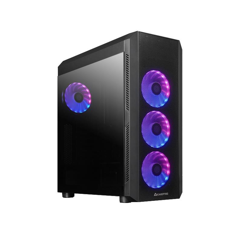 Case | CHIEFTEC | SCORPION 4 | MiniTower | Case product features Transparent panel | Not included | ATX | MicroATX | MiniITX | Colour Black | GL-04B-UC-OP